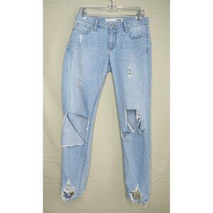 Lovers + Friends Logan Jeans Light Wash Distressed Destroyed Tapered Women's 29